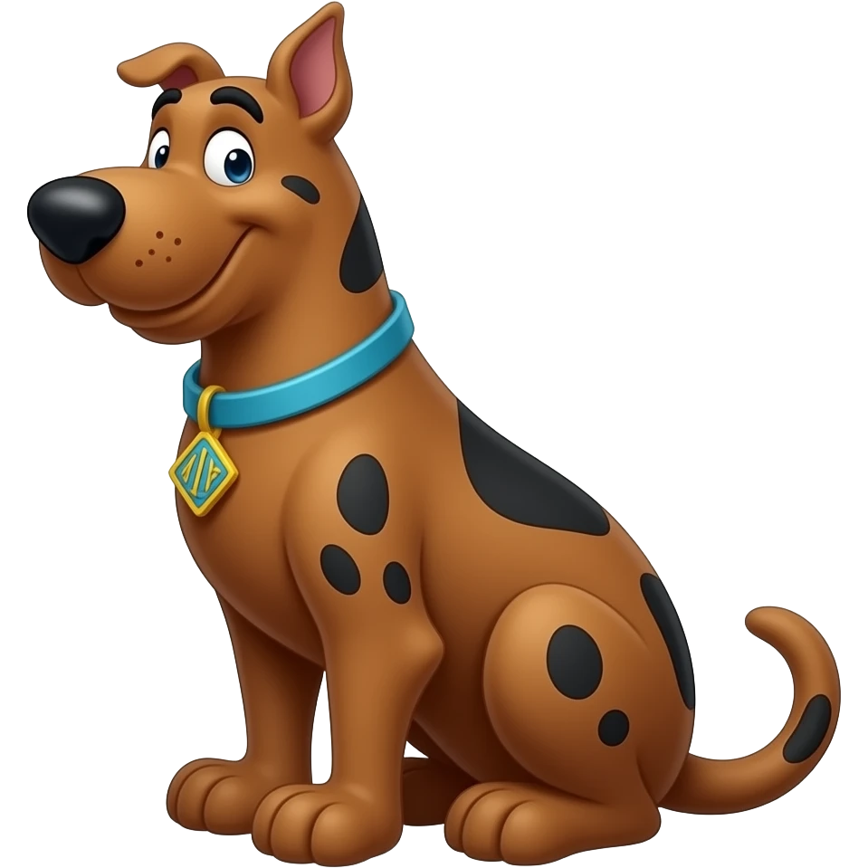 scooby-doo sitting down sideways emoji