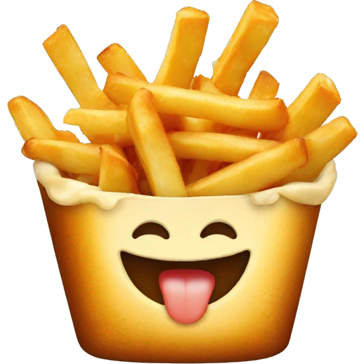 poutine qui mange une poutine  emoji
