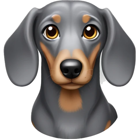 grey dachshund old emoji
