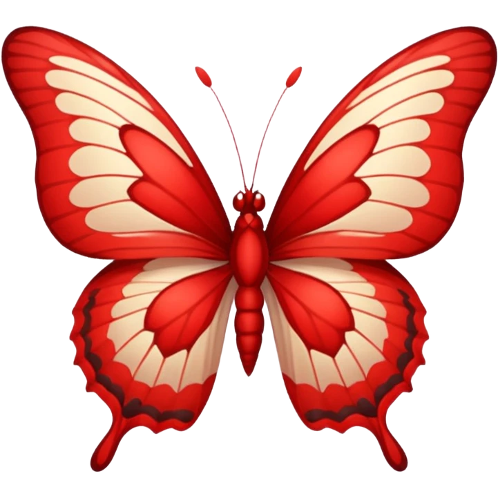 UNA MARIPOSA ROJA, PERO DEBE SER UN ROJO UN PELÍN CLARO. emoji