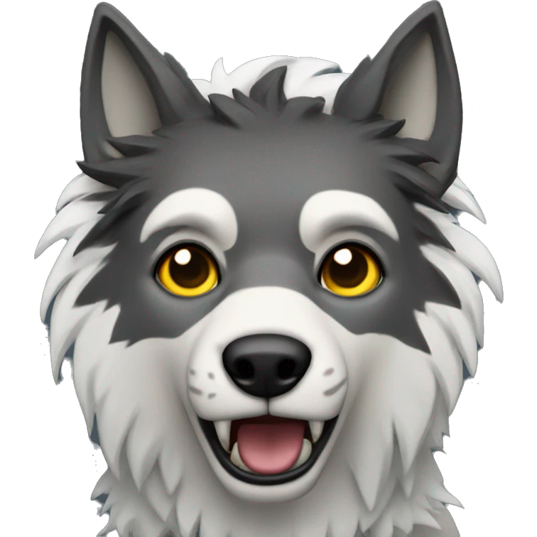 Lobo con corona emoji