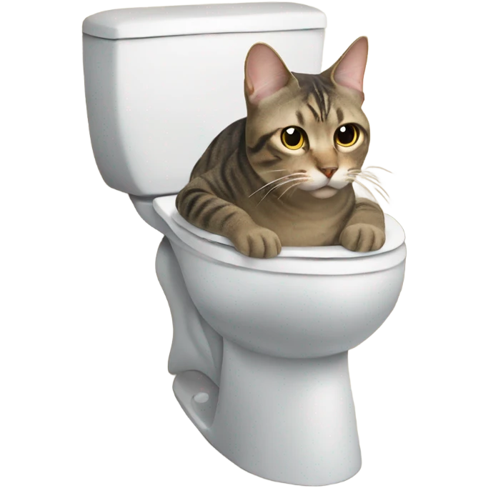 Cat on the toilet emoji