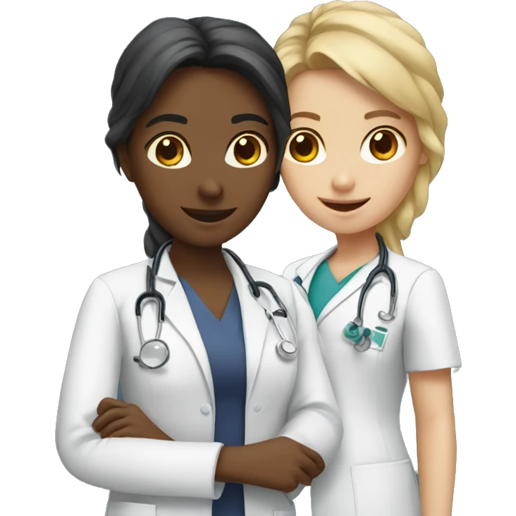 Medical students 2 girls emoji