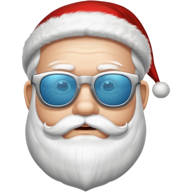 SAnta with square sunglasses emoji