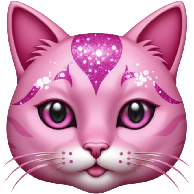 glitter sexy pink cat emoji
