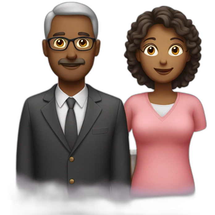 mom and dad are teacher emoji
