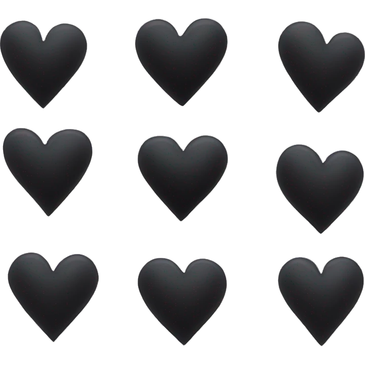 Dark black heart emoji