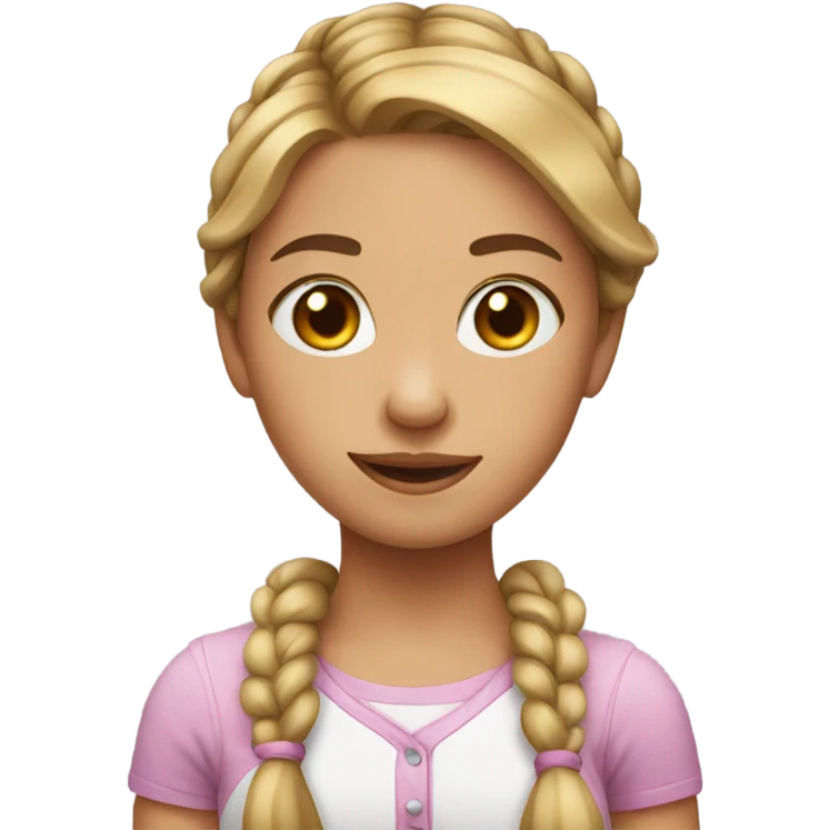 Girl with pigtails  emoji