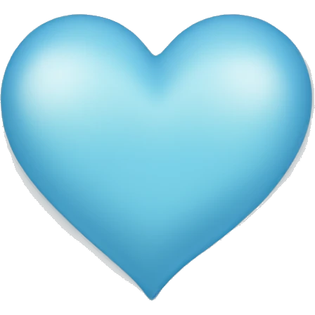 light blu heart emoji