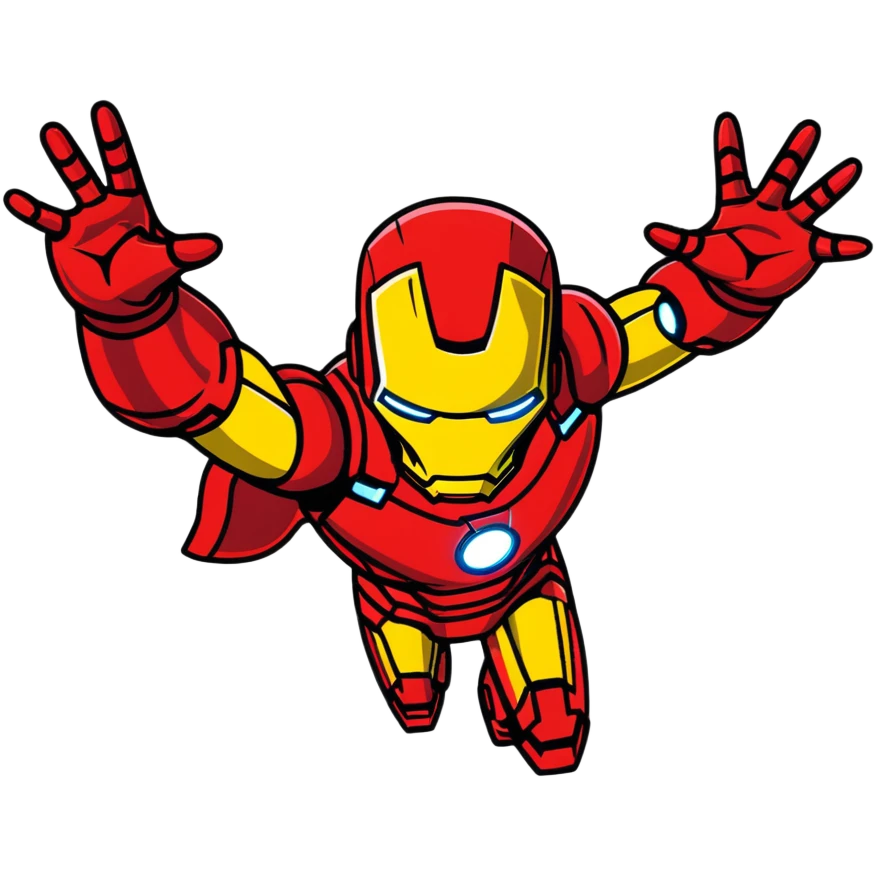 iron man flying with repulsors emoji