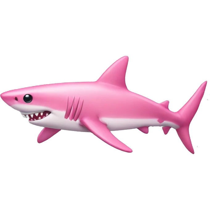 Pink shark emoji