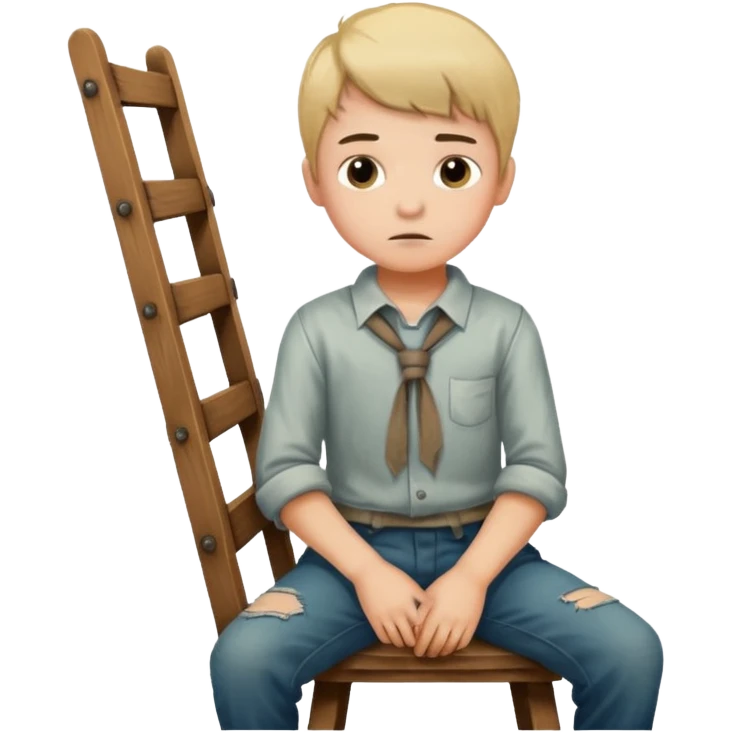 Boy tied to chair emoji