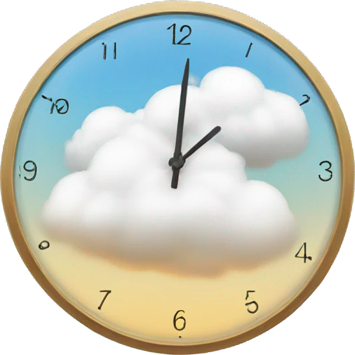 clock shaped cloud emoji