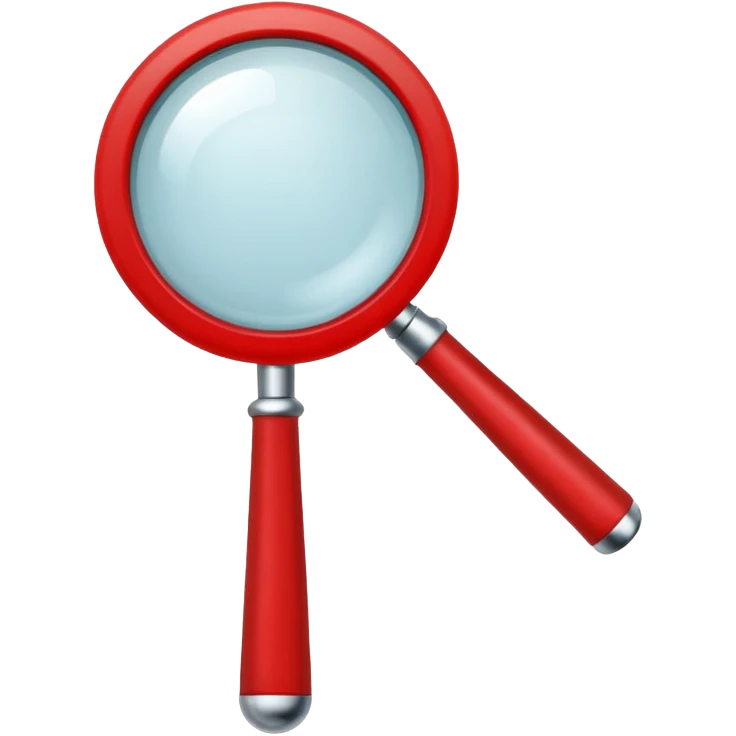 magnifying glasses  red emoji