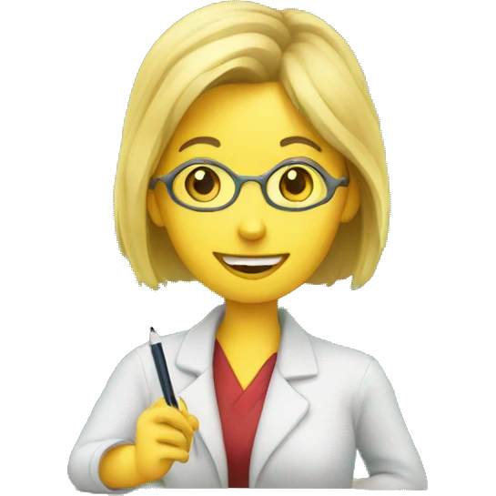 teacher writing on a market board emoji