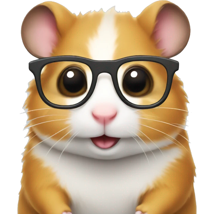 hamster with glasses emoji