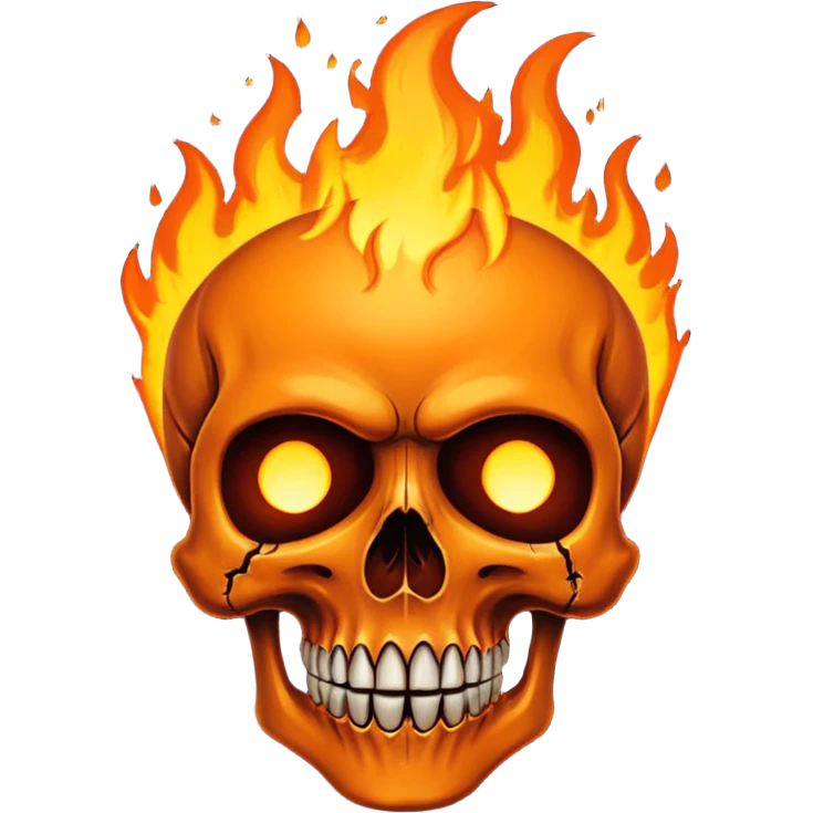 Soul Fire, in the style of gritty realism and your bleeding skull art emoji