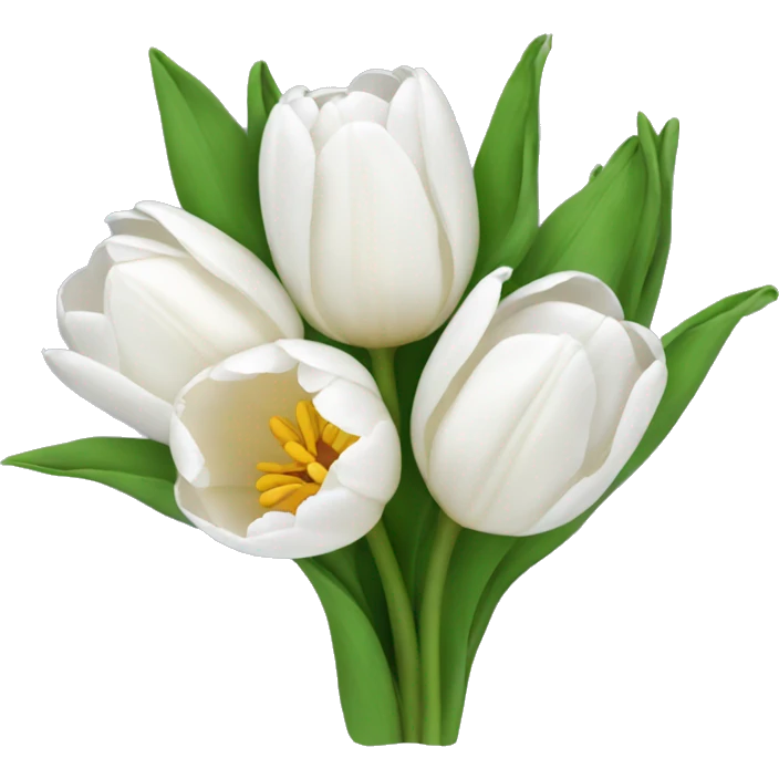 white tulip bouquet  emoji