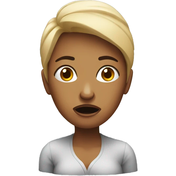 woman very stressed emoji