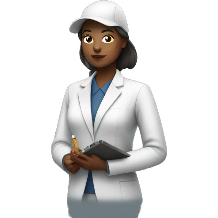female technologist working hard smoke emoji