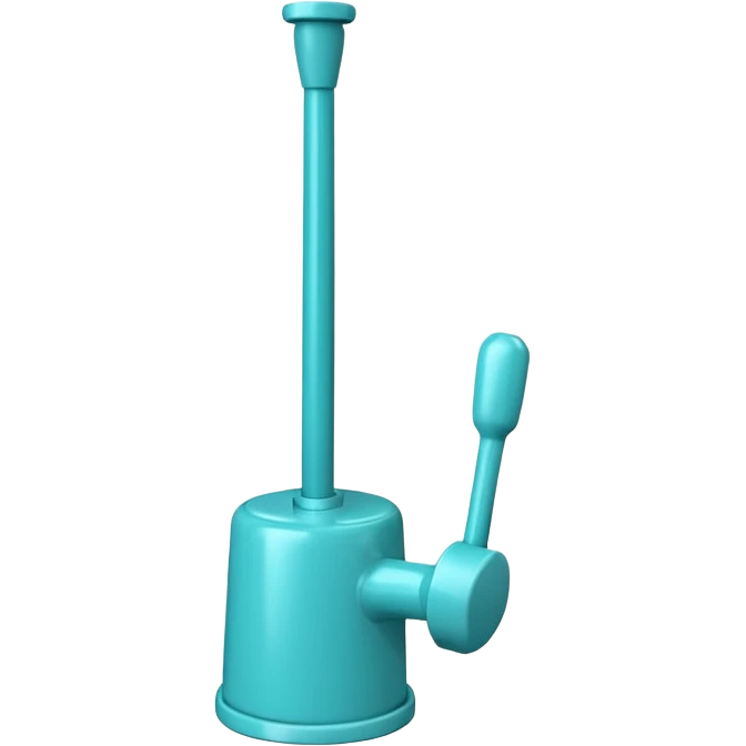 turquoise toilet plunger emoji