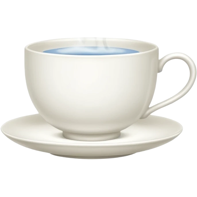 teacup with rising steam lines emoji