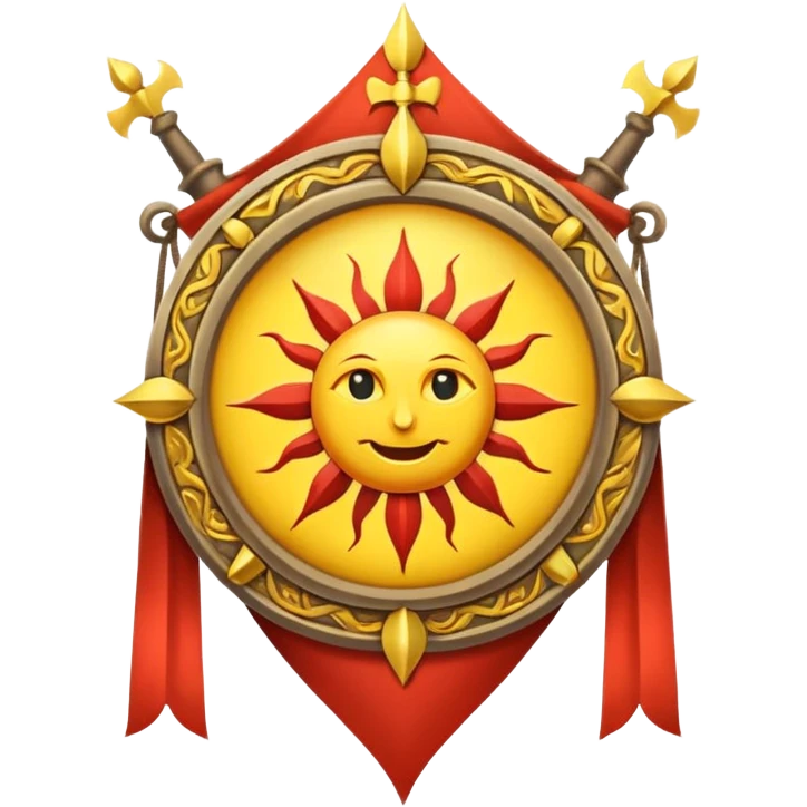 medieval banner Sun Heraldry emoji