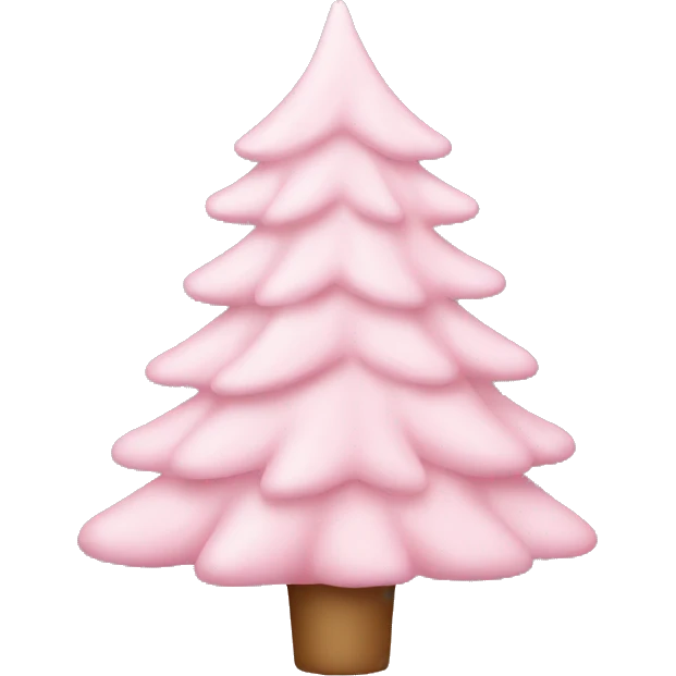 Pastel pink Christmas tree emoji