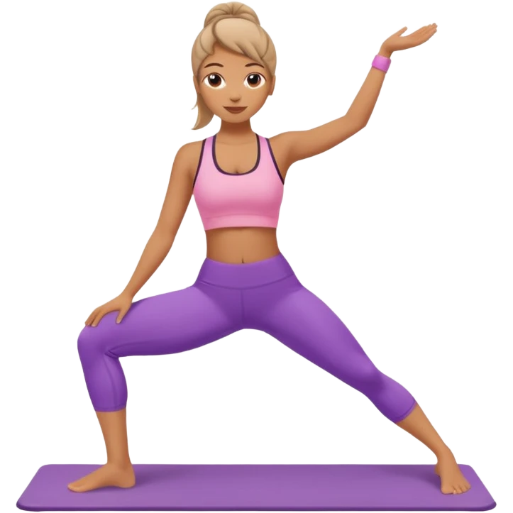 pilates girly doing pilates emoji