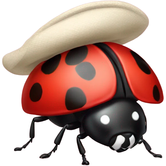 lady bug with hat emoji