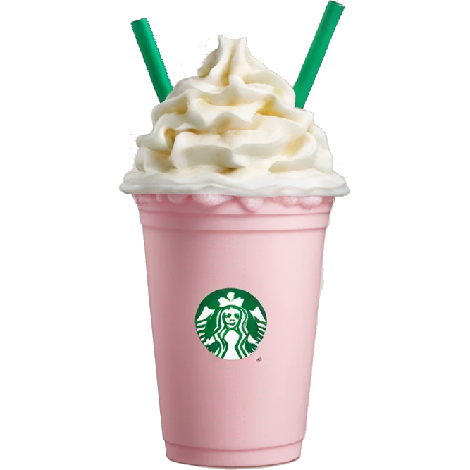 light pink Starbucks frappeccino  emoji