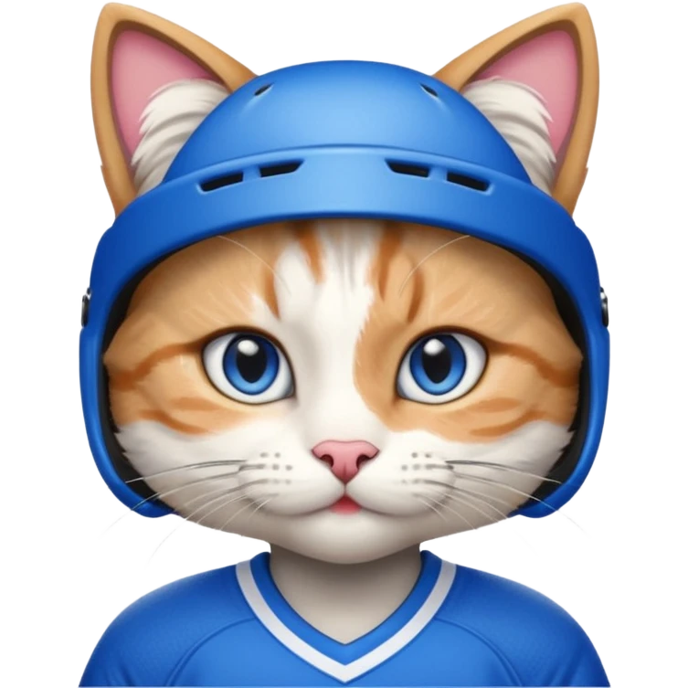 female cat hockey player emoji