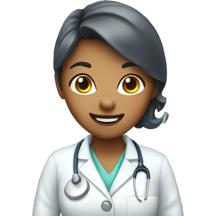 female dentist with big head wagging their finger  emoji