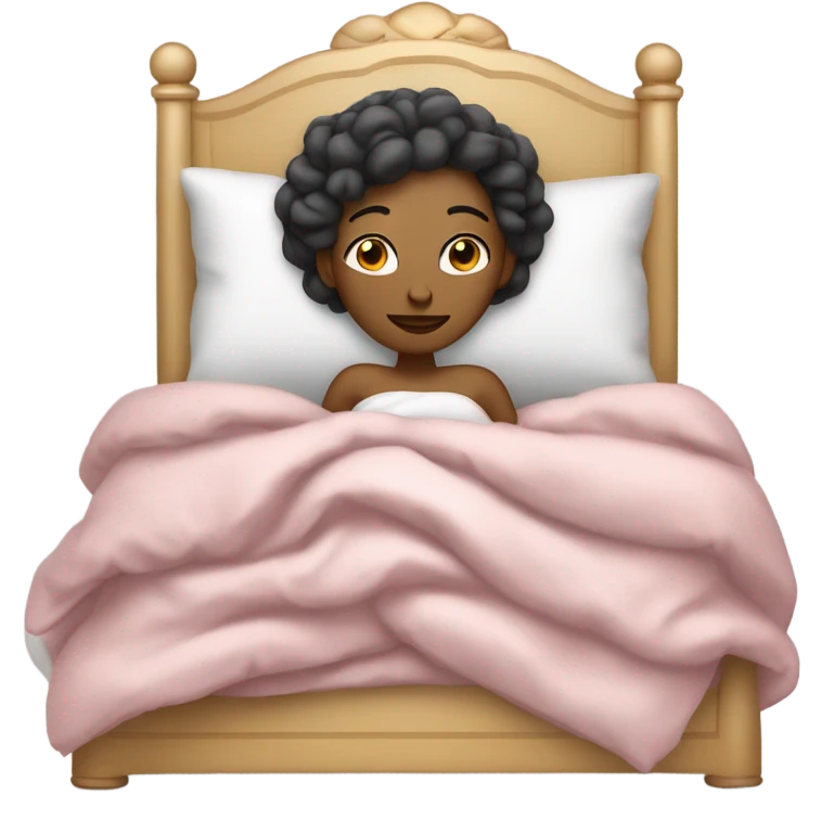 Queen sleeping in bed emoji