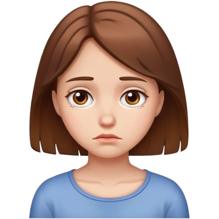 girl looking turning to look sad emoji