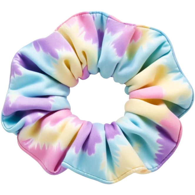 1990’s pastel tie dye scrunchie emoji