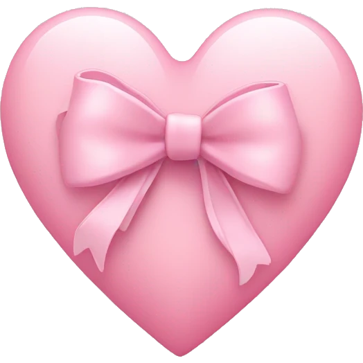 Light pink heart with a bow in the corner emoji