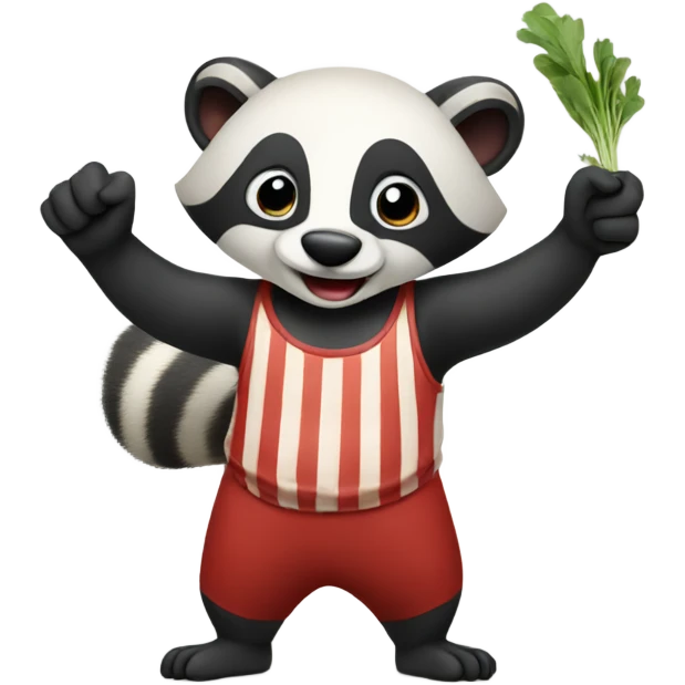 a badger doing the usual italian gesture with his hand emoji
