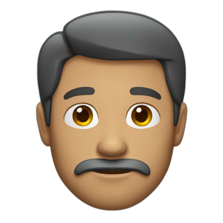 Hombre con barba sin pelo emoji