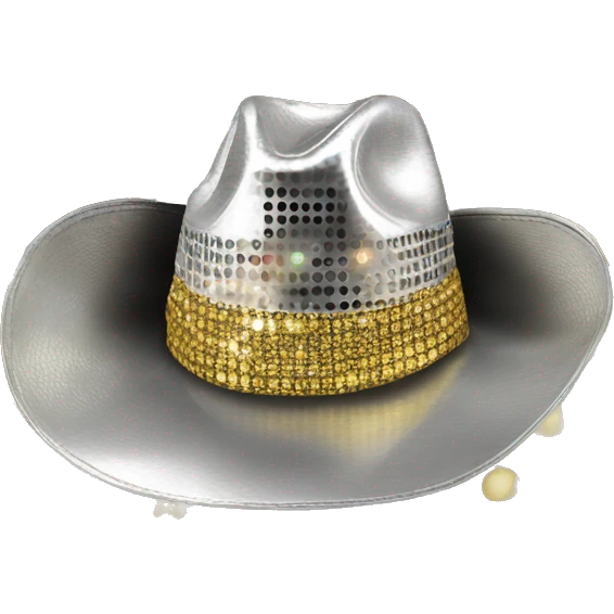 Disco ball cowboy hat emoji