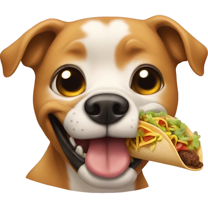 Dog eating tacos emoji
