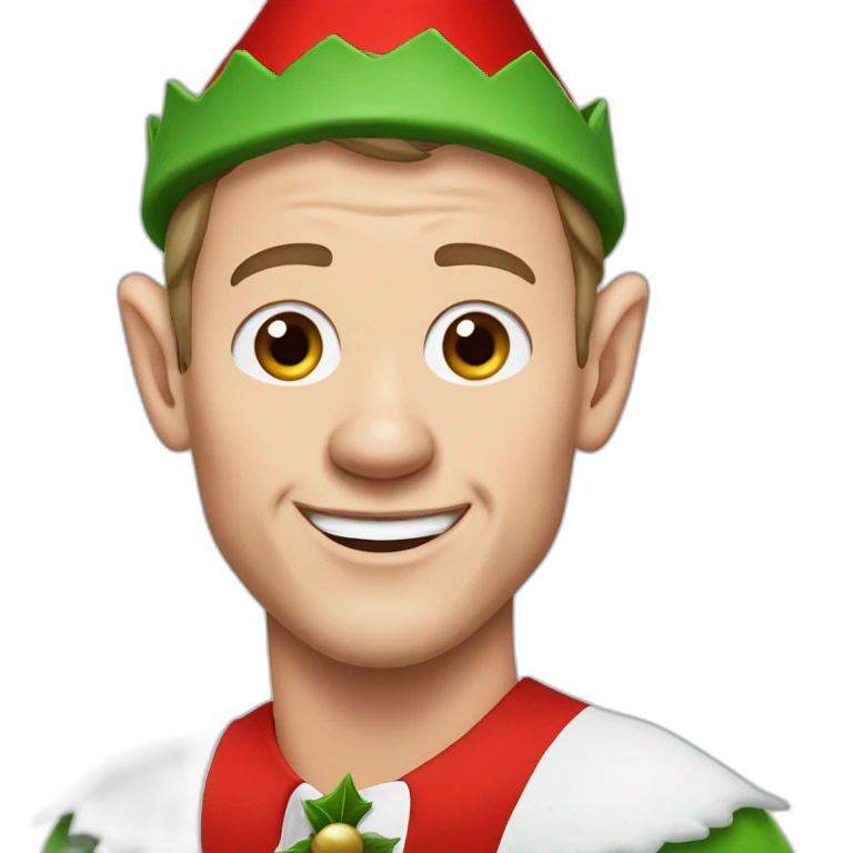 Jonathan Toews dressed as an elf emoji