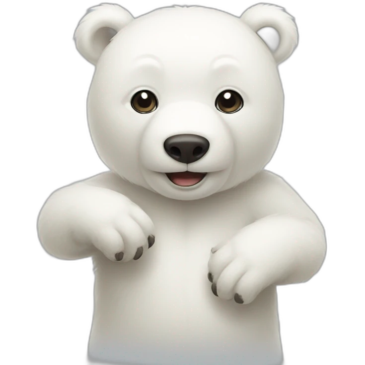 two white bears emoji