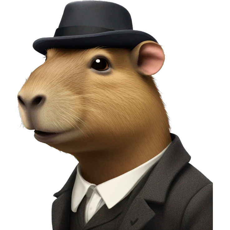capybara đội mũ peaky blinders emoji