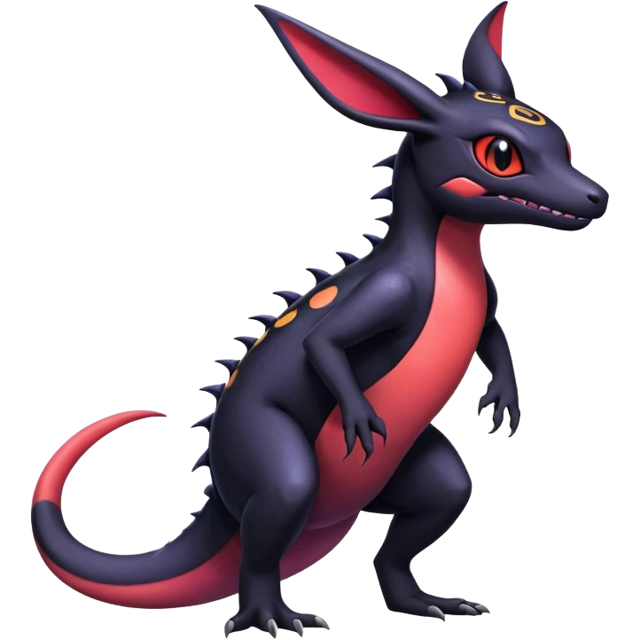 Salandit-Umbreon-Noibat-Fakémon-hybrid-creature (full body)  emoji