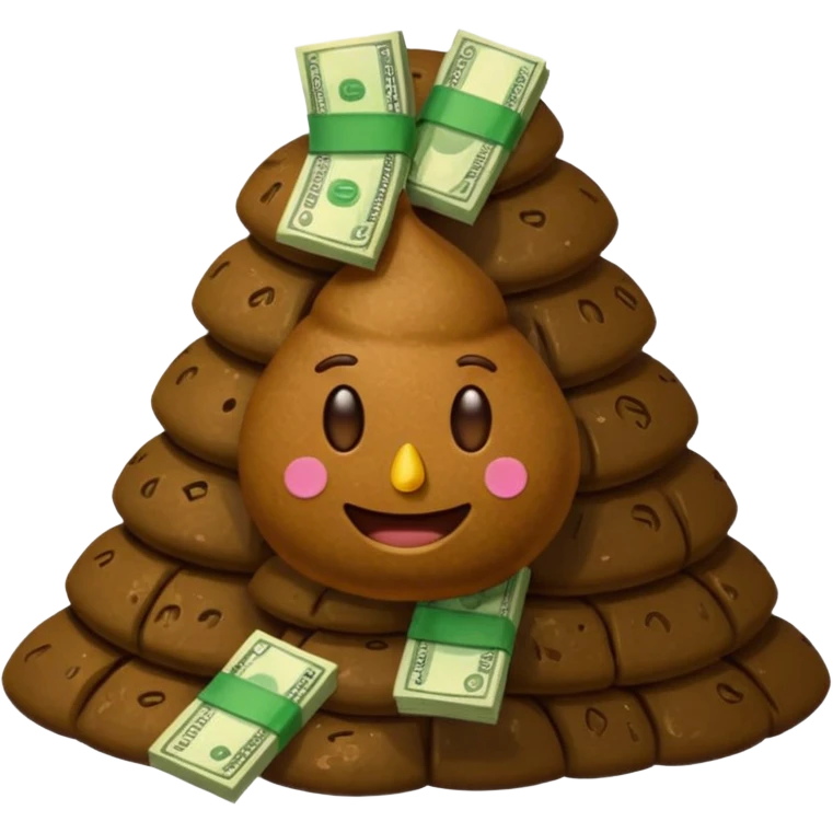 emoji de cocô e dinheiro emoji