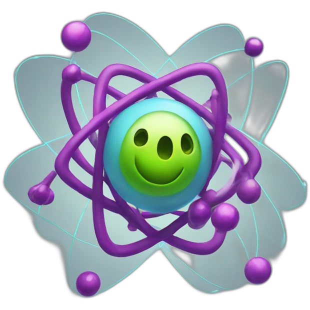 atom and it's subatomic particle emoji