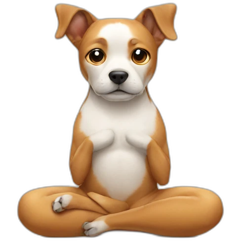 dog doing yoga emoji