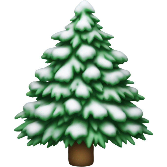 snowy Christmas tree emoji