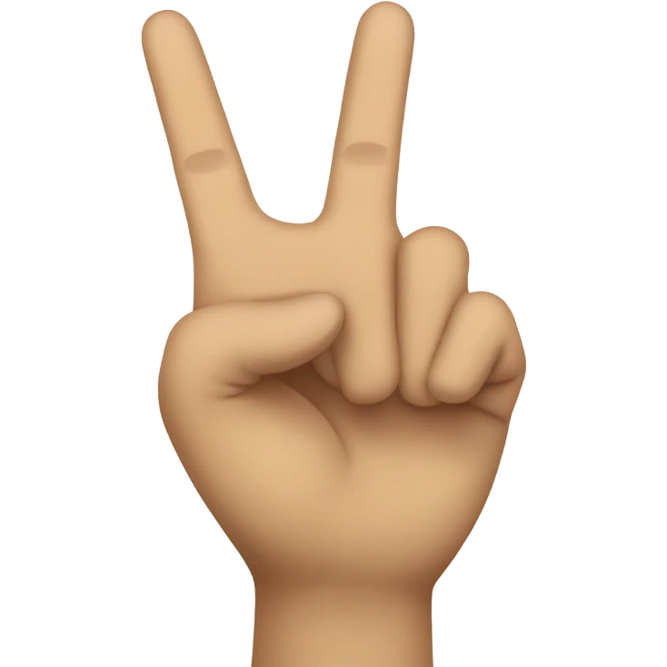 A hand doing the piece sign with the thumb up too emoji